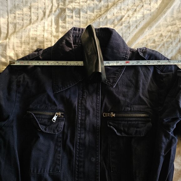 Forever21 "I'm Not Sorry" Utility Jacket - Navy - Sz L - Picture 11 of 13